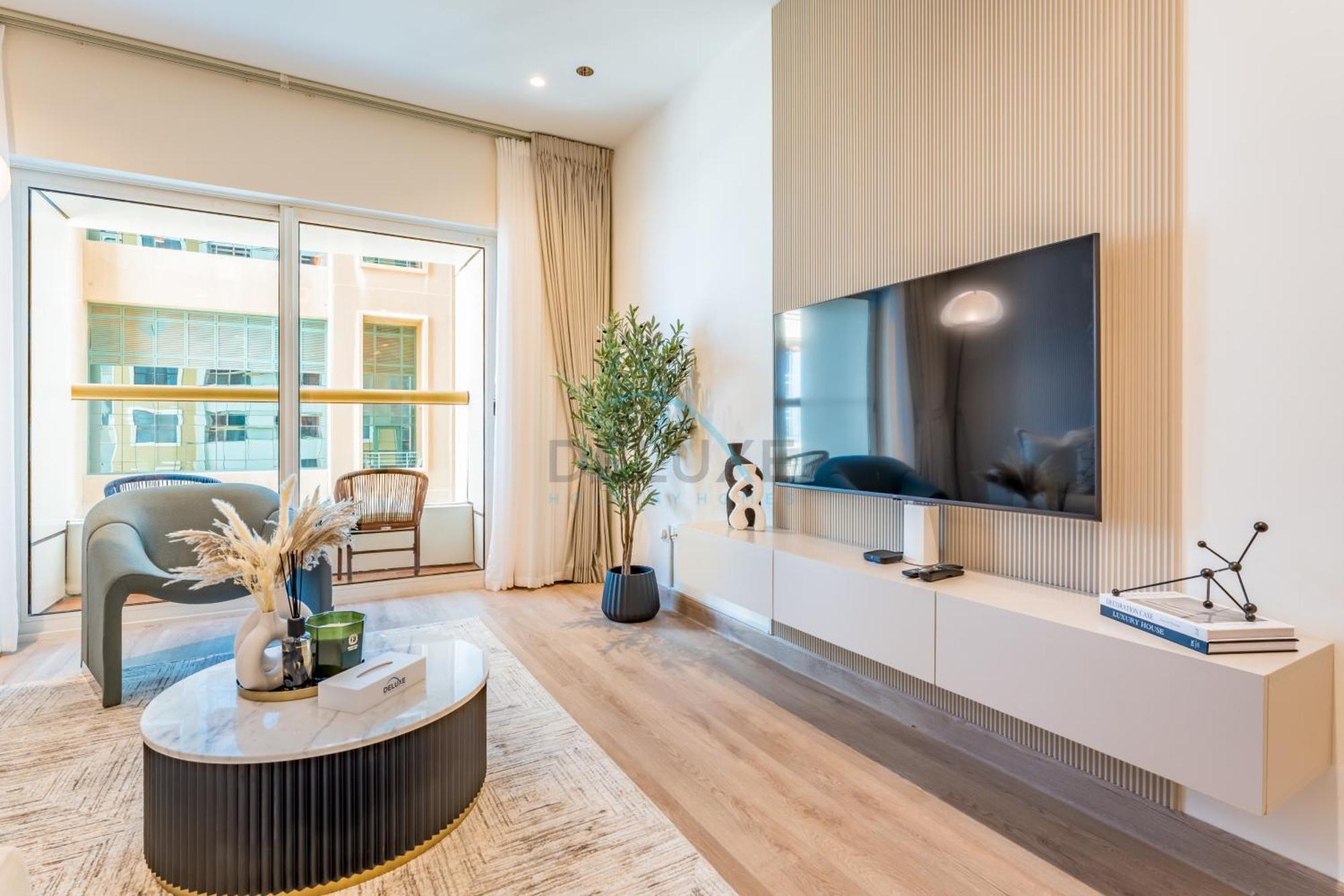 Renovated 1br With Partial Sea And Views Near Beach, Elite Residence, Marina By Deluxe Homes * Dubai