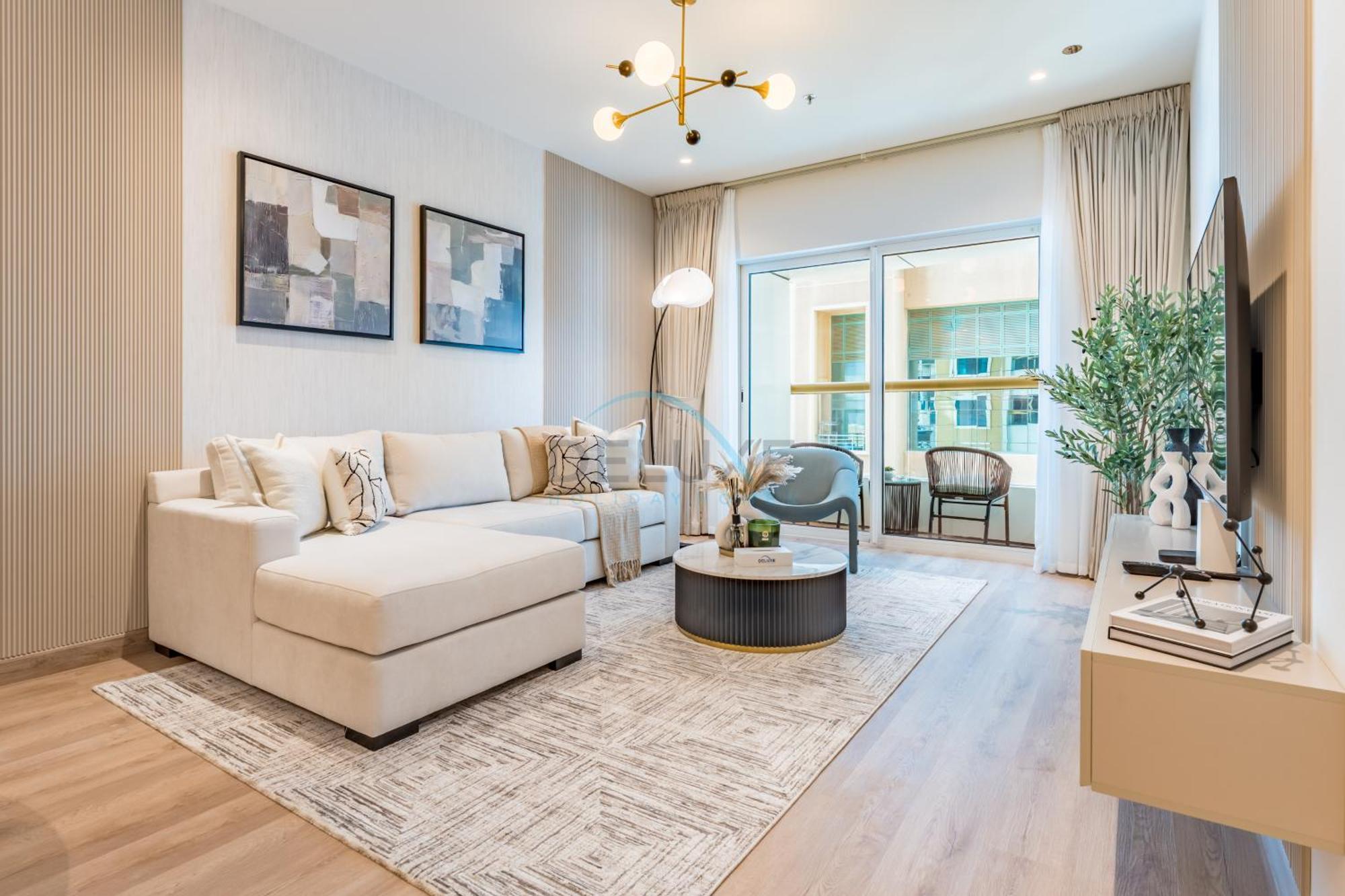 Renovated 1br With Partial Sea And Views Near Beach, Elite Residence, Marina By Deluxe Homes Apartment *